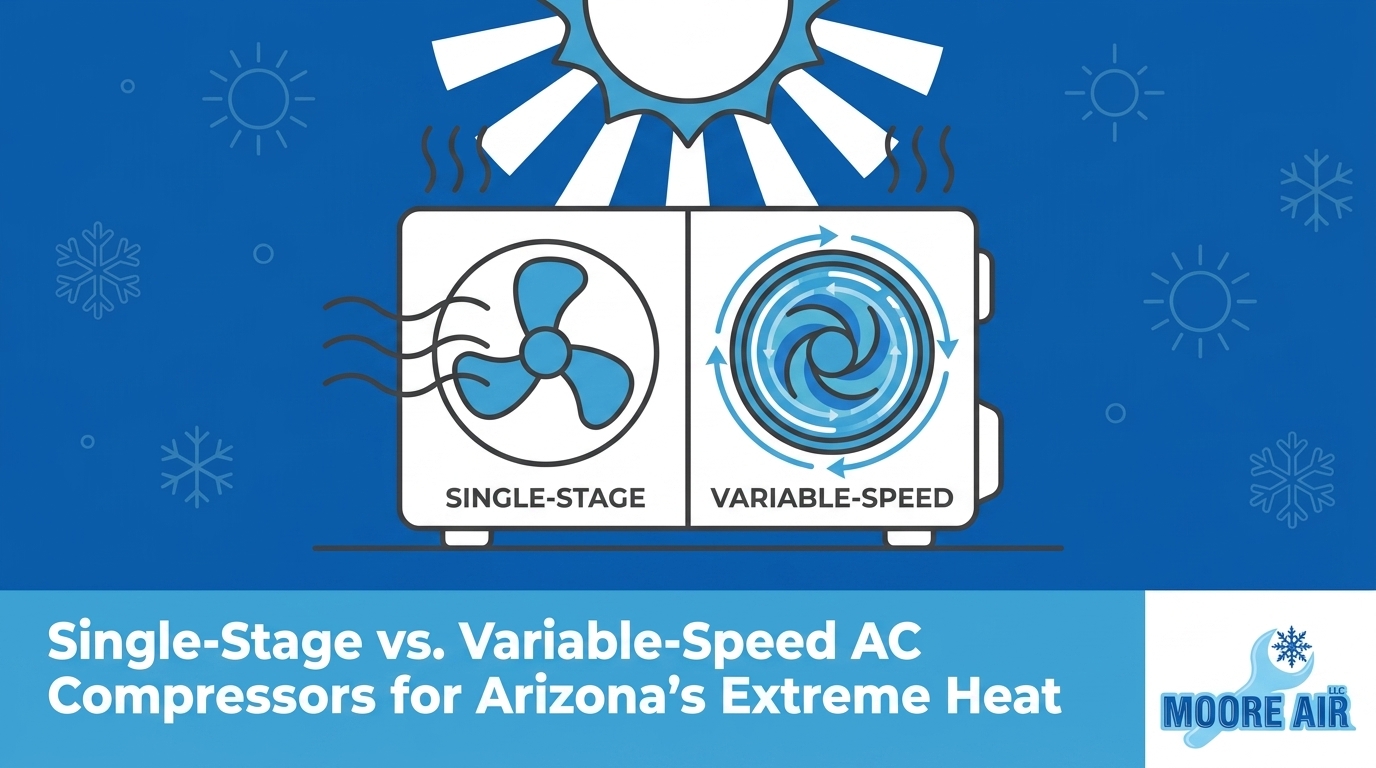 Single-Stage vs. Variable-Speed AC Compressors for Arizona's Extreme Heat — featured image