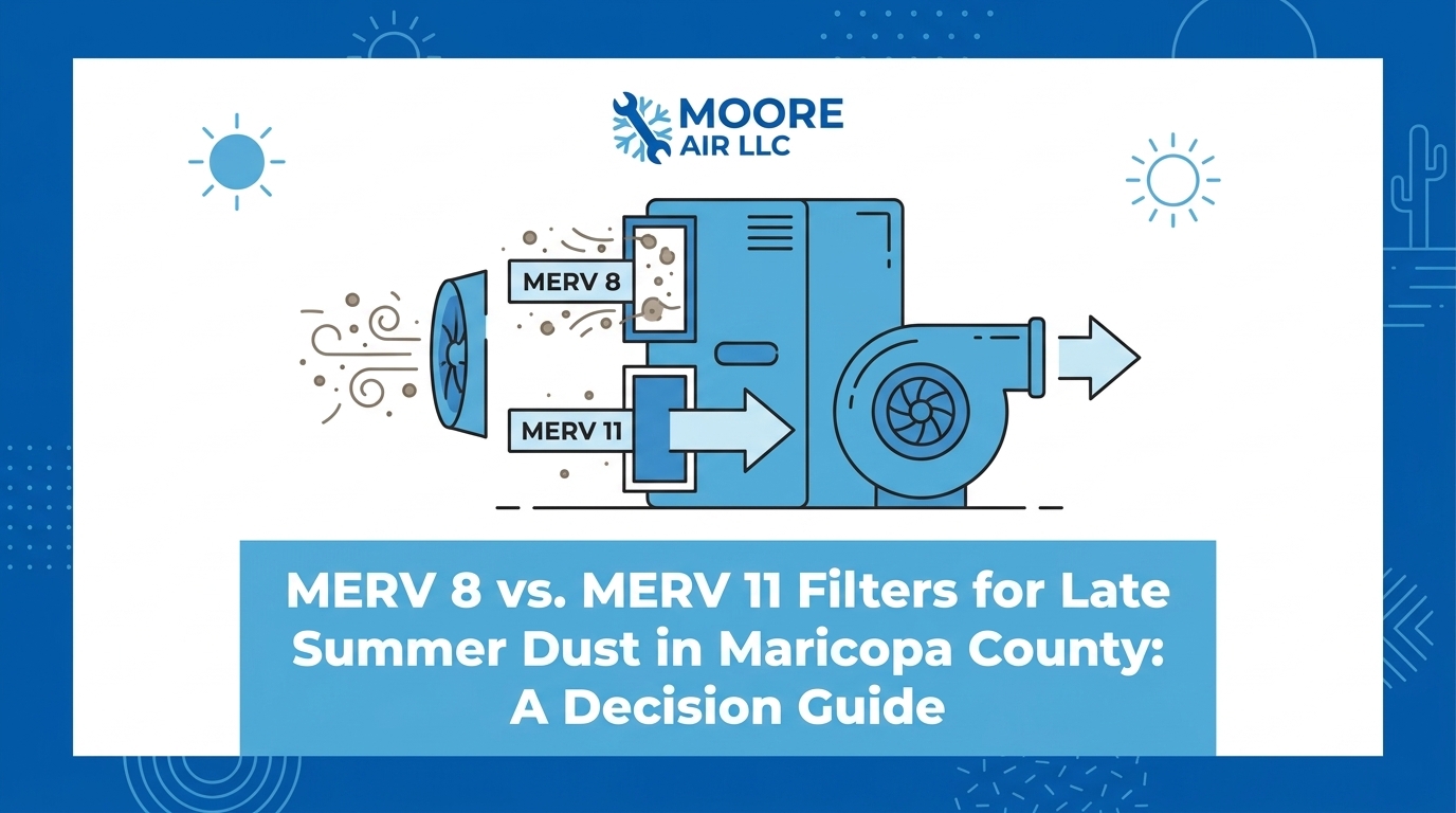 MERV 8 vs. MERV 11 Filters for Late Summer Dust in Maricopa County: A Decision Guide — featured image