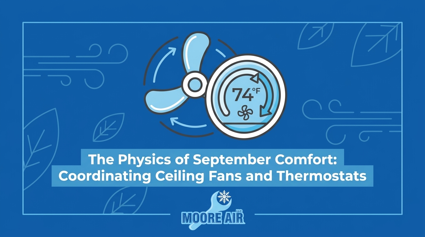 The Physics of September Comfort: Coordinating Ceiling Fans and Thermostats — featured image