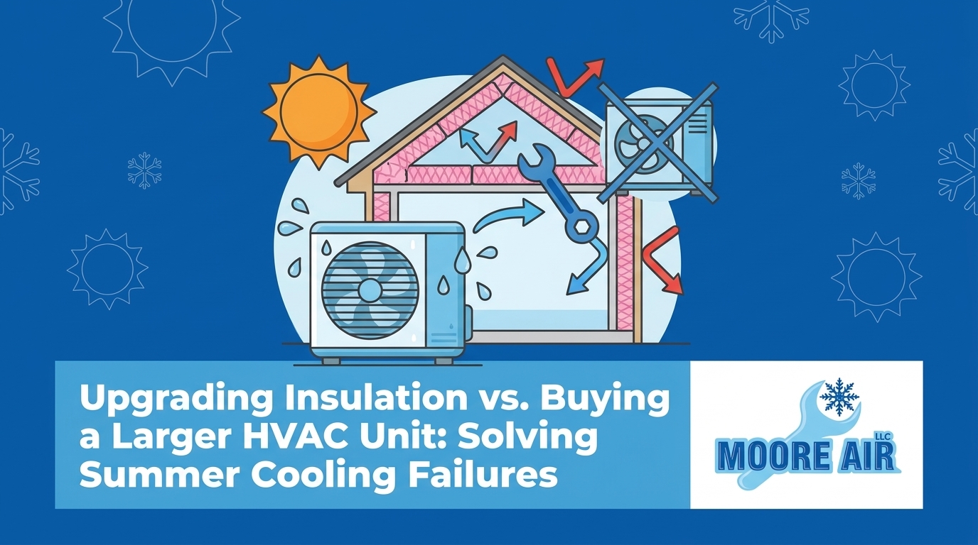 Upgrading Insulation vs. Buying a Larger HVAC Unit: Solving Summer Cooling Failures — featured image