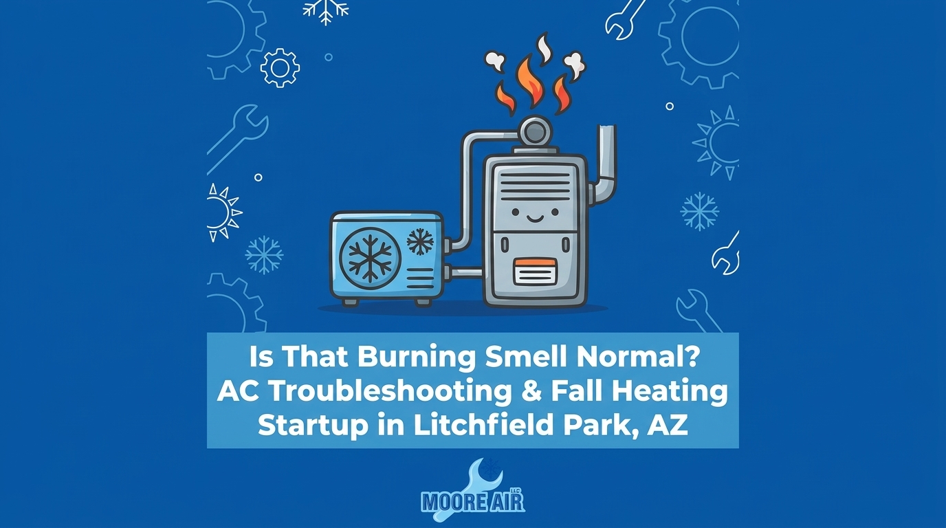 Is That Burning Smell Normal? AC Troubleshooting & Fall Heating Startup in Litchfield Park, AZ — featured image